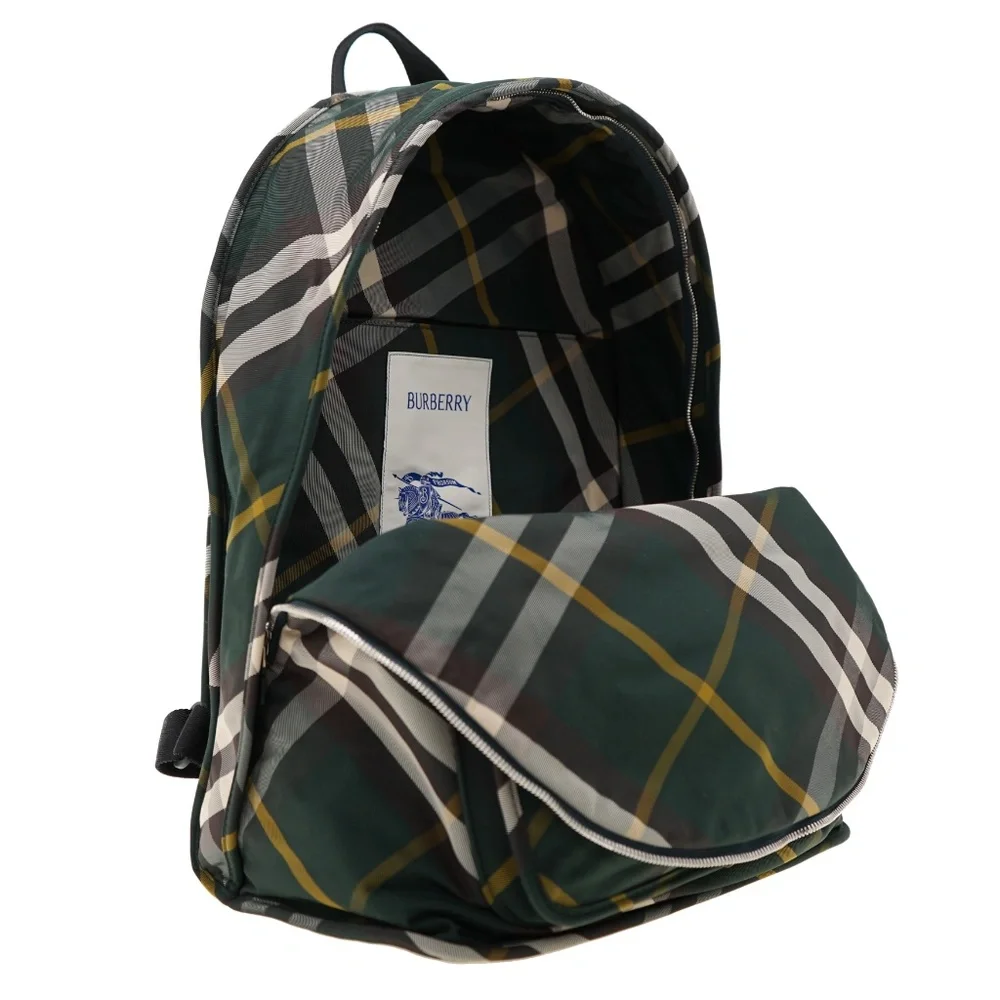 Burberry Shield Backpack Checkered Ivy Polyamide New